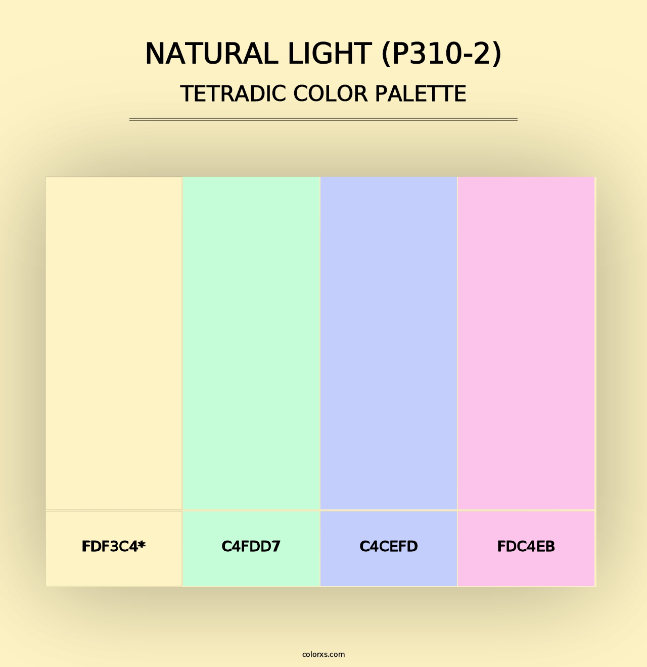 Natural Light (P310-2) - Tetradic Color Palette