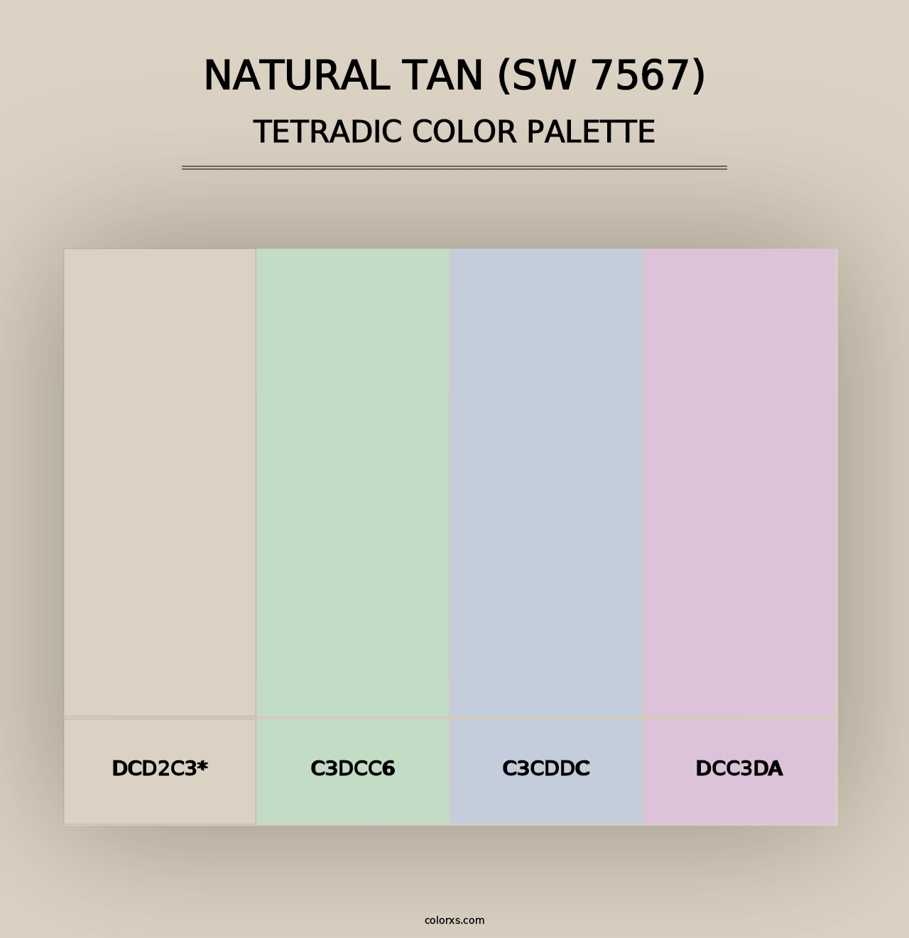 Natural Tan (SW 7567) - Tetradic Color Palette