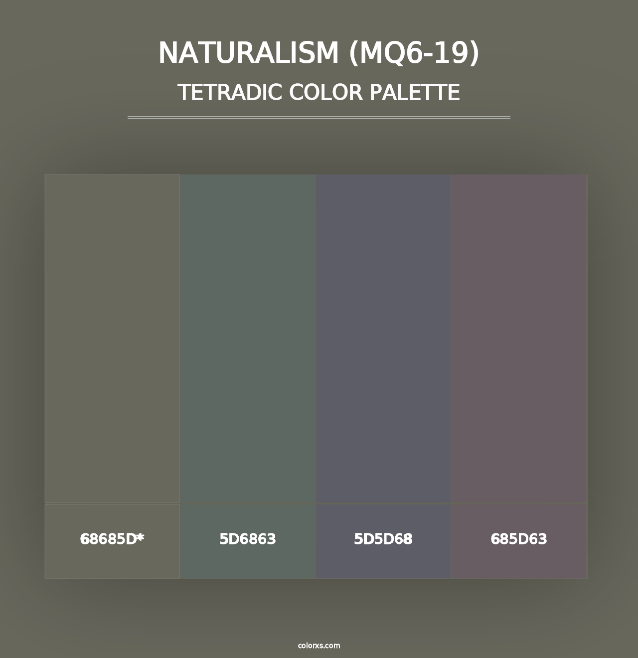 Naturalism (MQ6-19) - Tetradic Color Palette