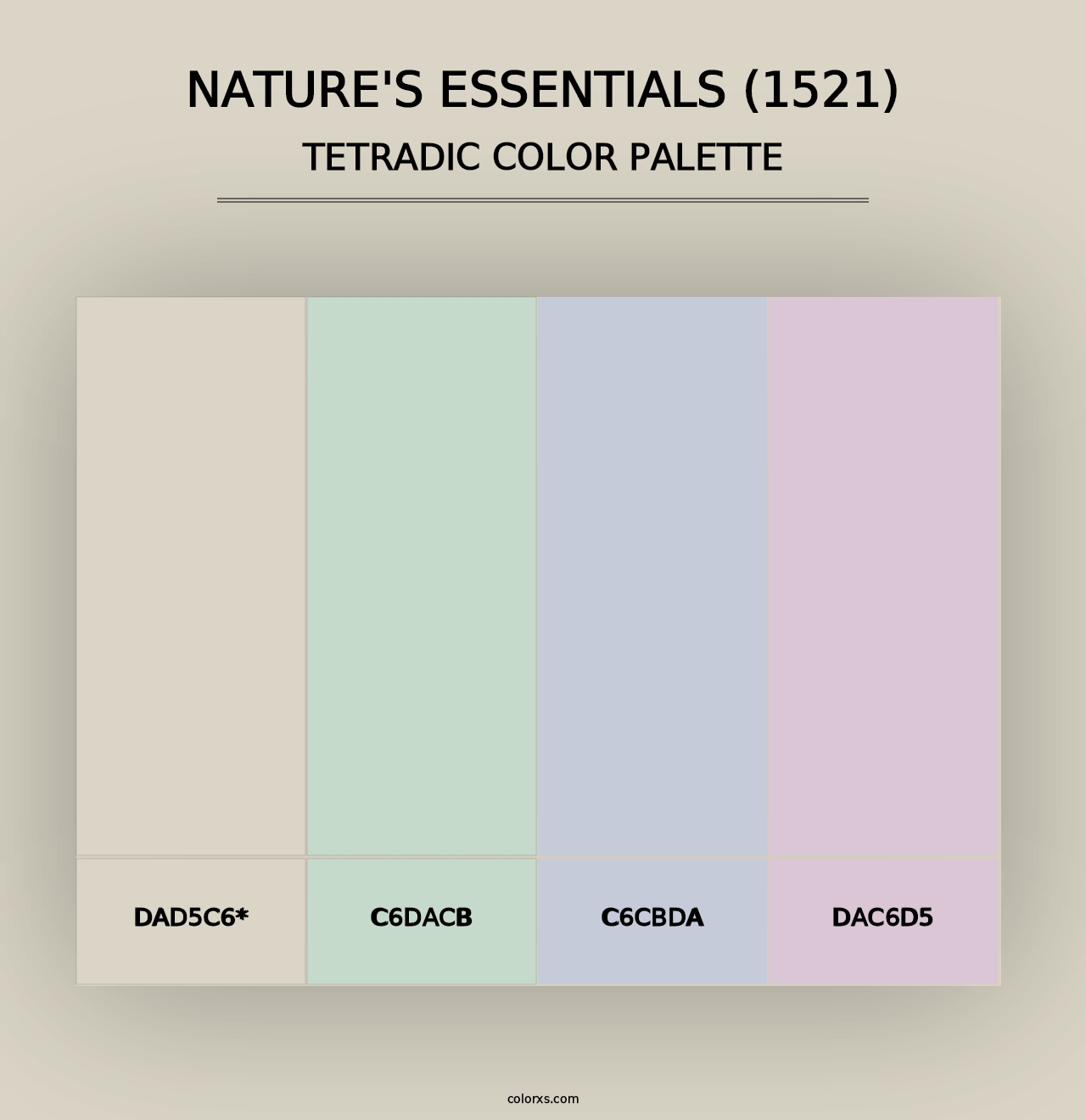 Nature's Essentials (1521) - Tetradic Color Palette