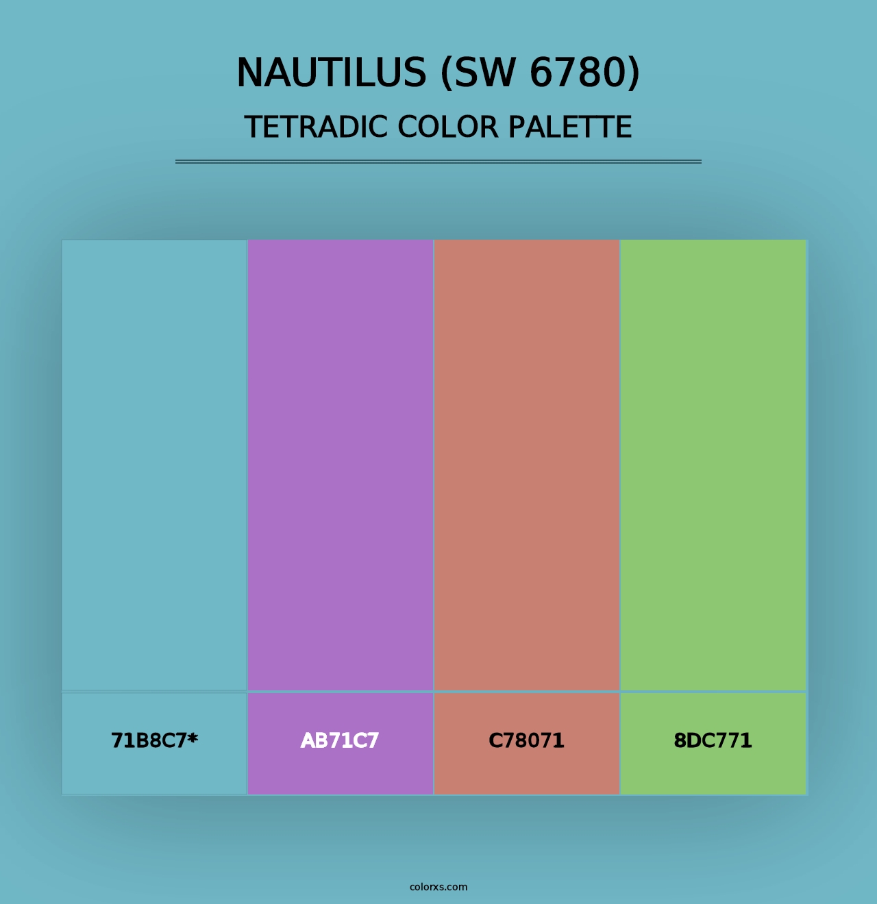 Nautilus (SW 6780) - Tetradic Color Palette