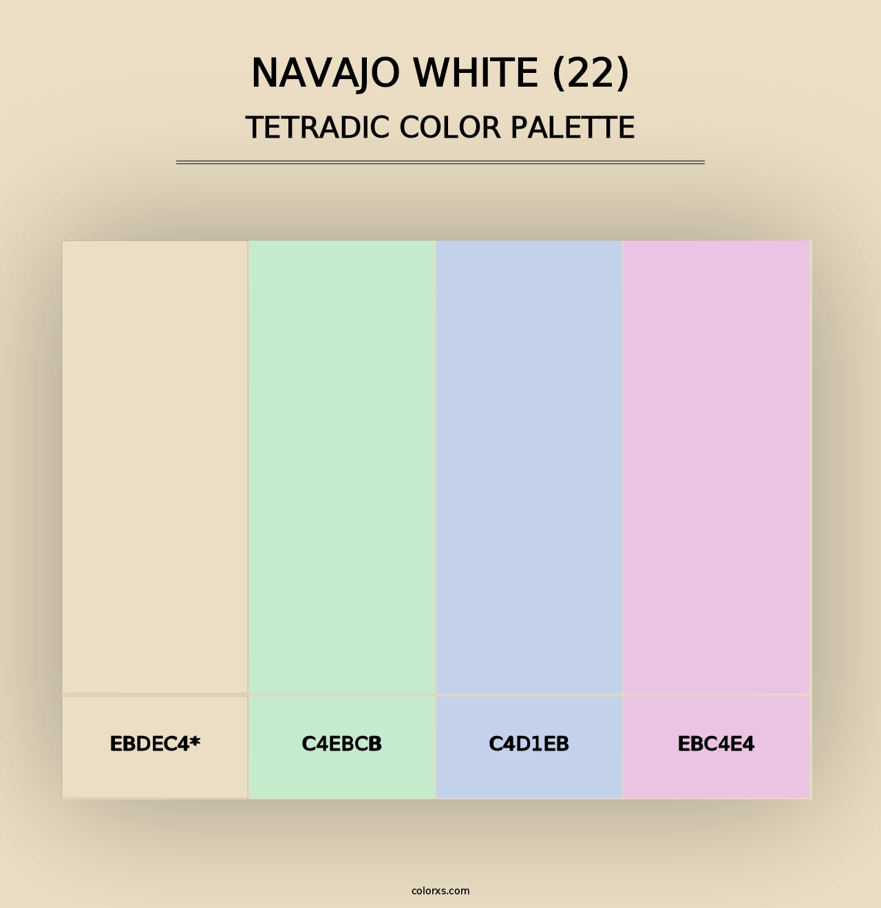 Navajo White (22) - Tetradic Color Palette