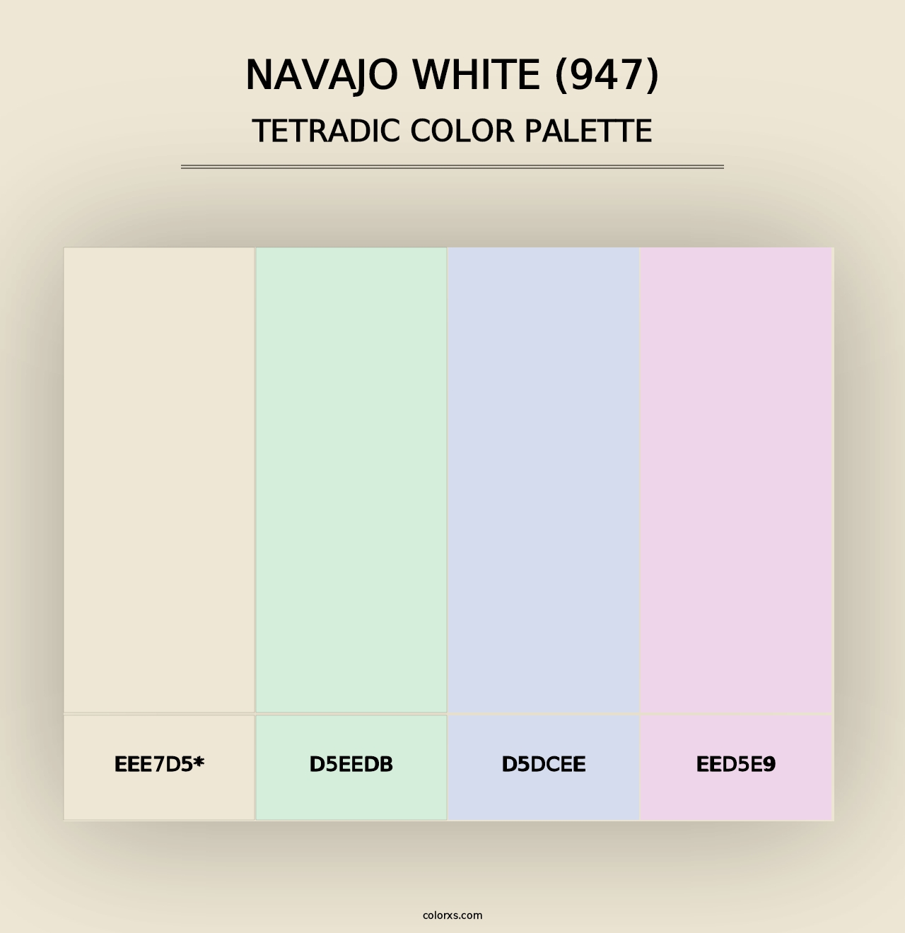 Navajo White (947) - Tetradic Color Palette