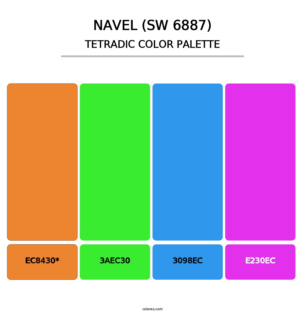 Navel (SW 6887) - Tetradic Color Palette