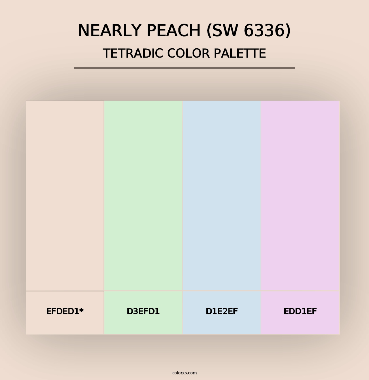 Nearly Peach (SW 6336) - Tetradic Color Palette