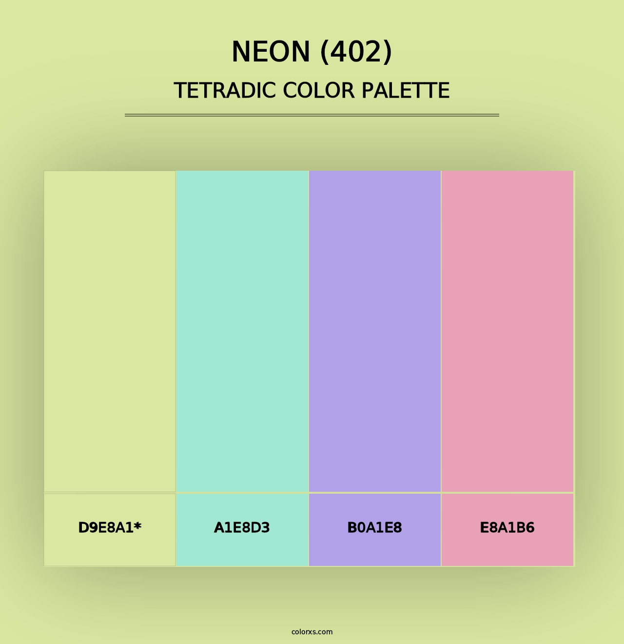 Neon (402) - Tetradic Color Palette