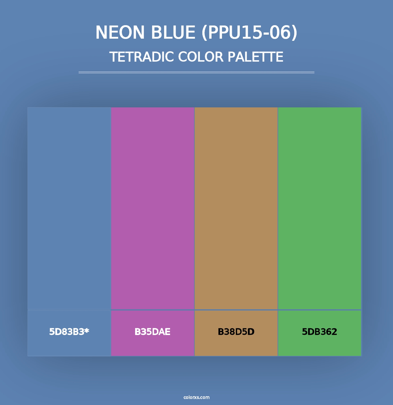 Neon Blue (PPU15-06) - Tetradic Color Palette