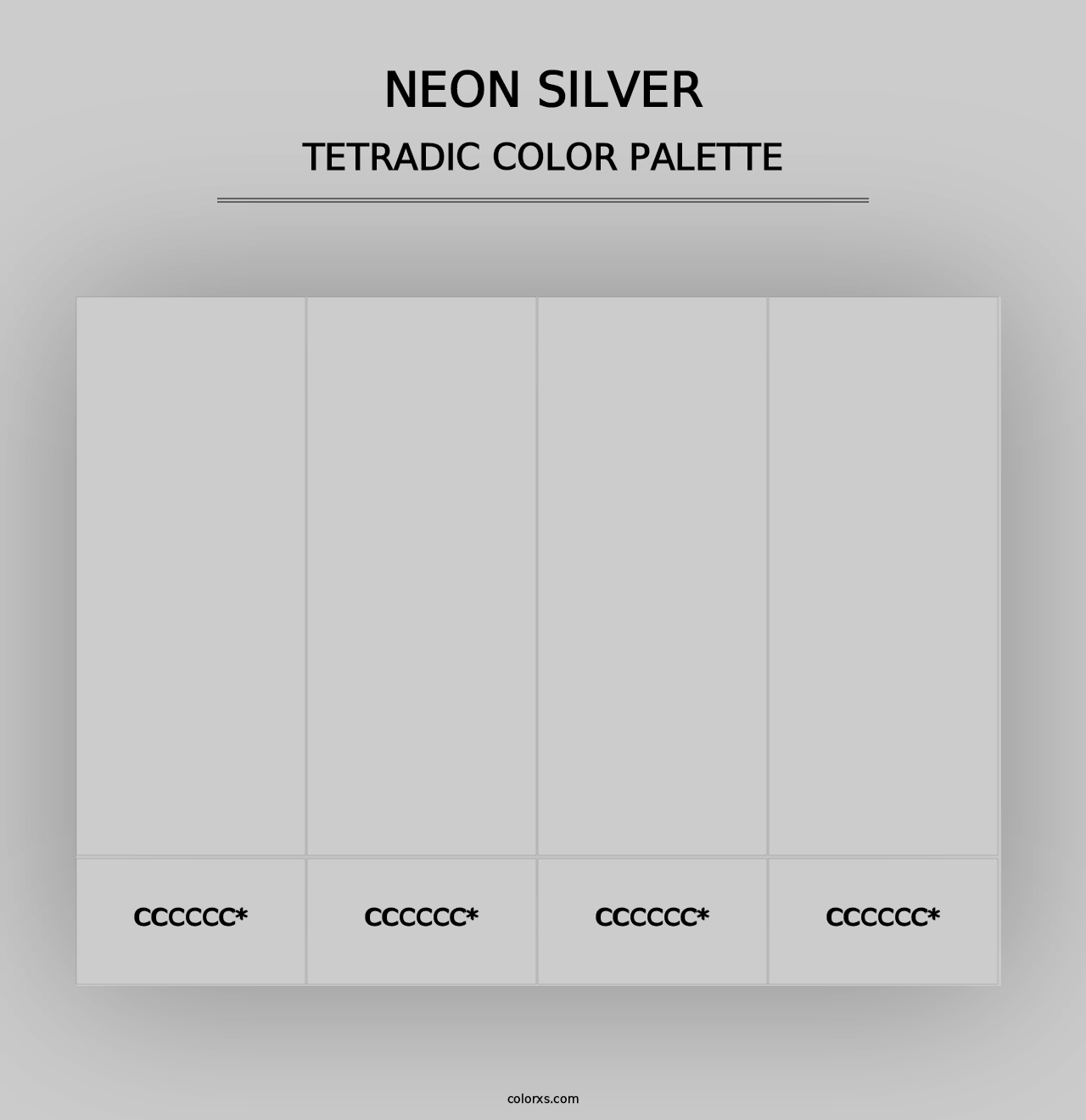 Neon Silver - Tetradic Color Palette