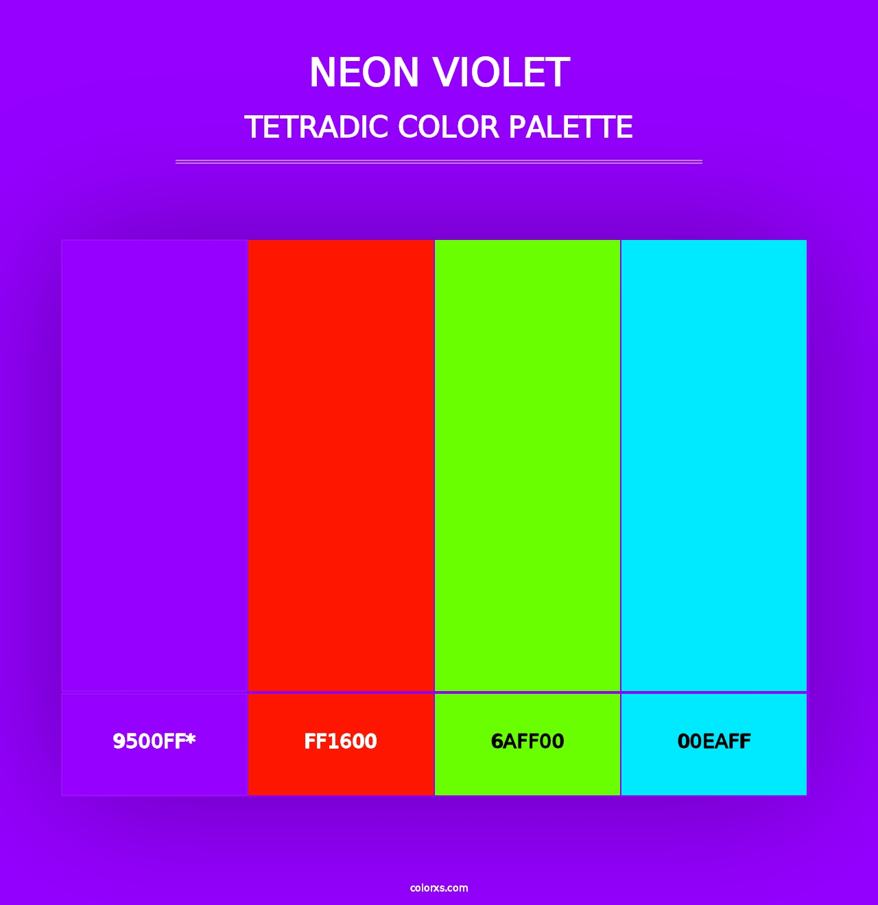 Neon Violet - Tetradic Color Palette