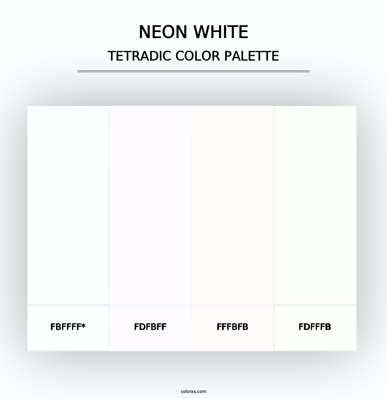 Neon White - Tetradic Color Palette