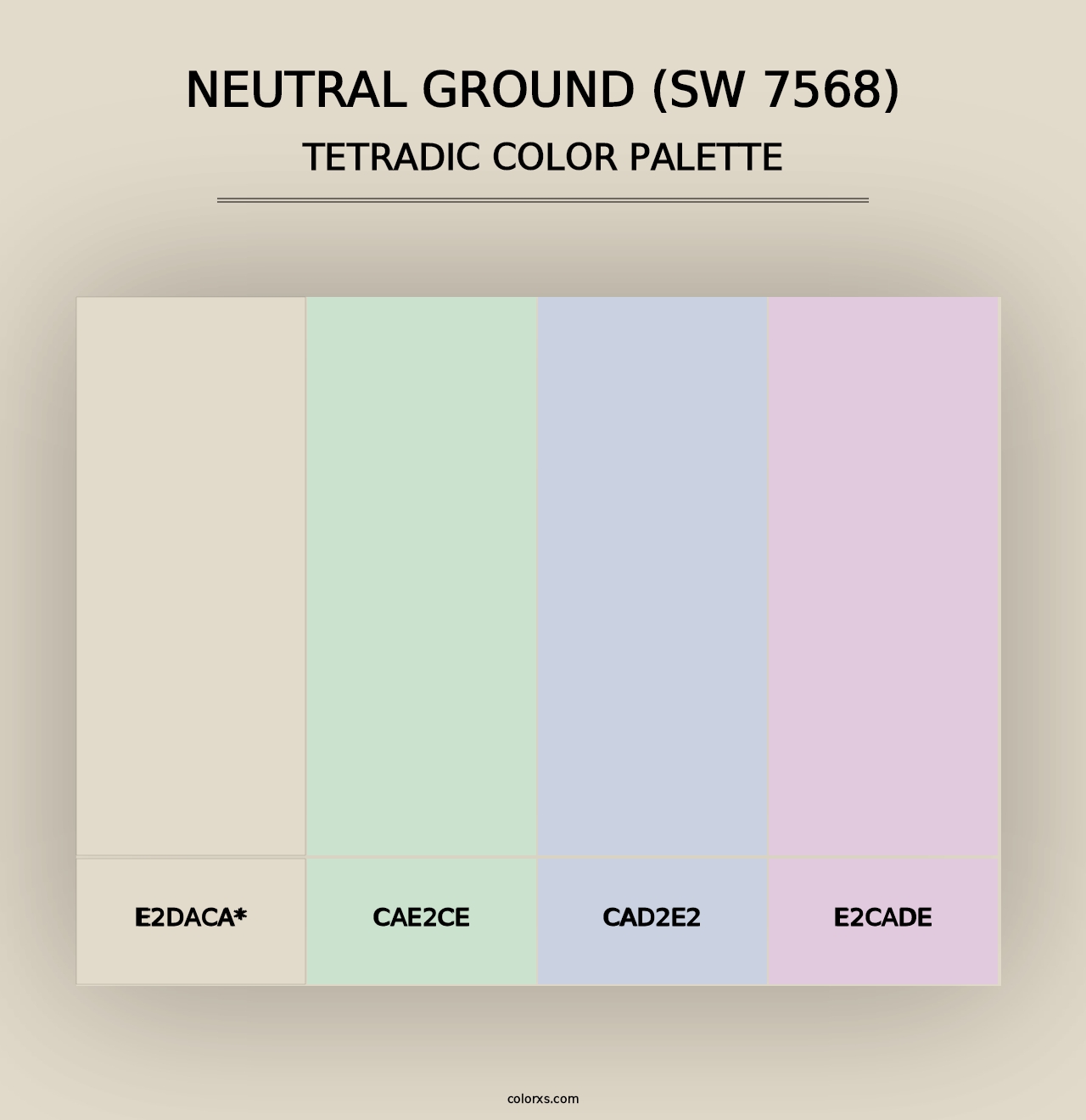 Neutral Ground (SW 7568) - Tetradic Color Palette