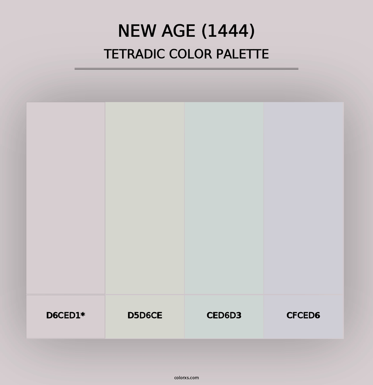 New Age (1444) - Tetradic Color Palette