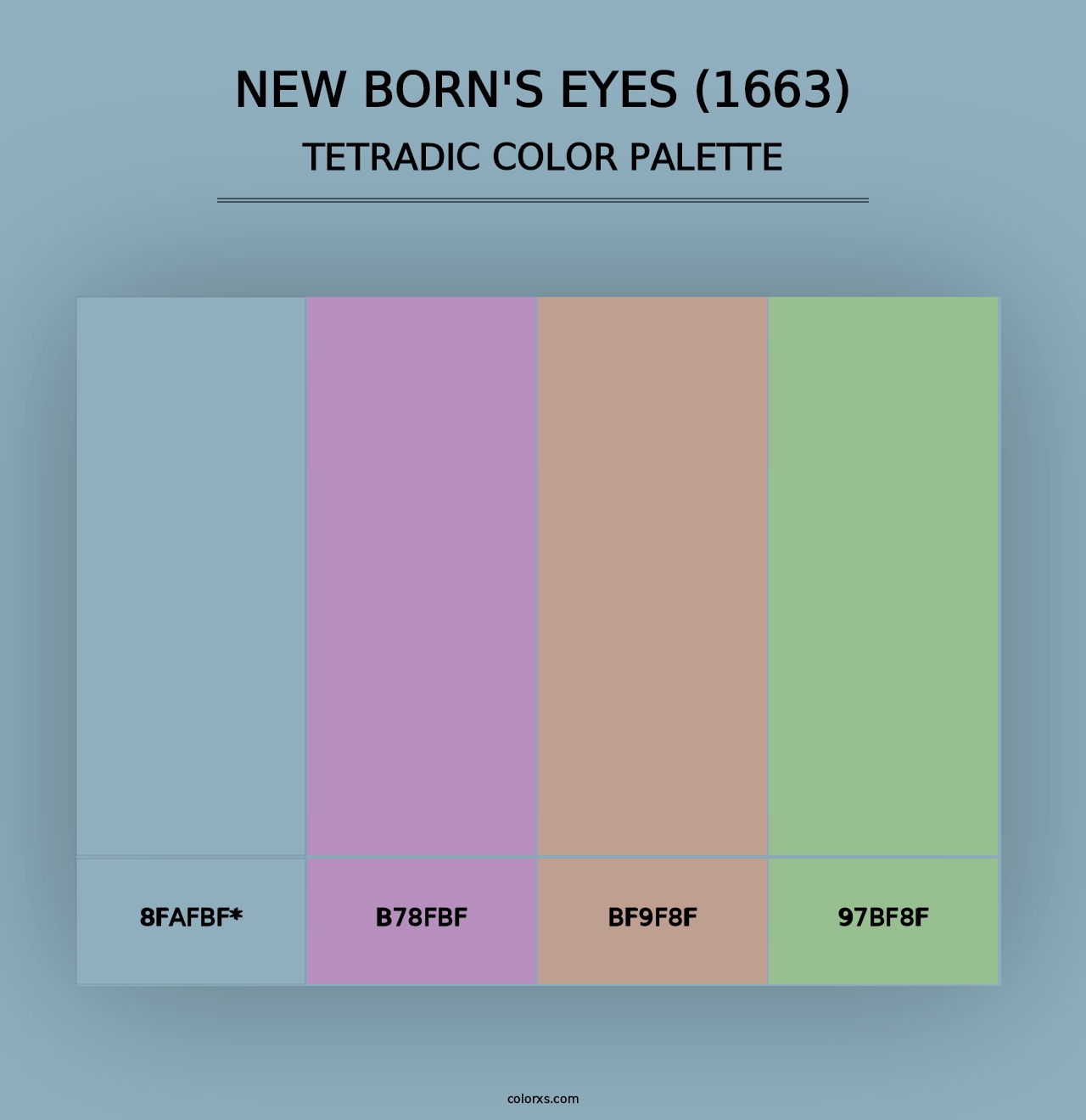 New Born's Eyes (1663) - Tetradic Color Palette