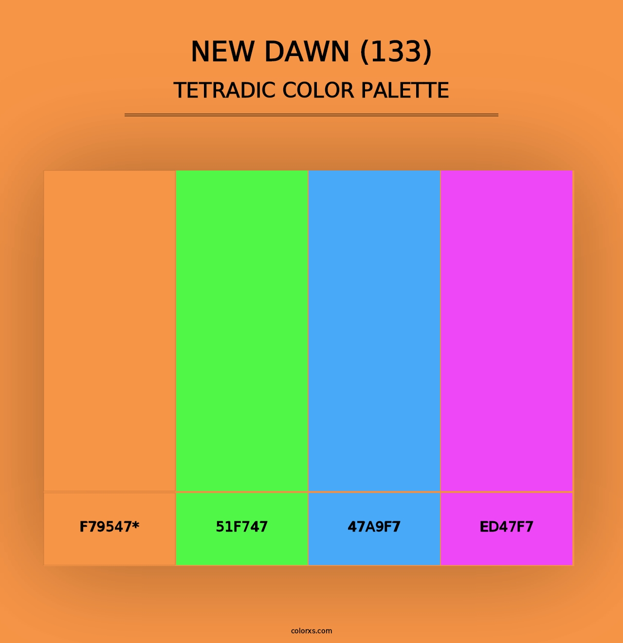 New Dawn (133) - Tetradic Color Palette