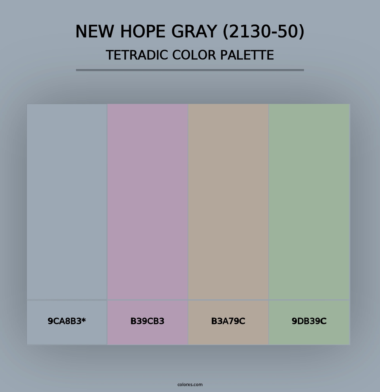 New Hope Gray (2130-50) - Tetradic Color Palette