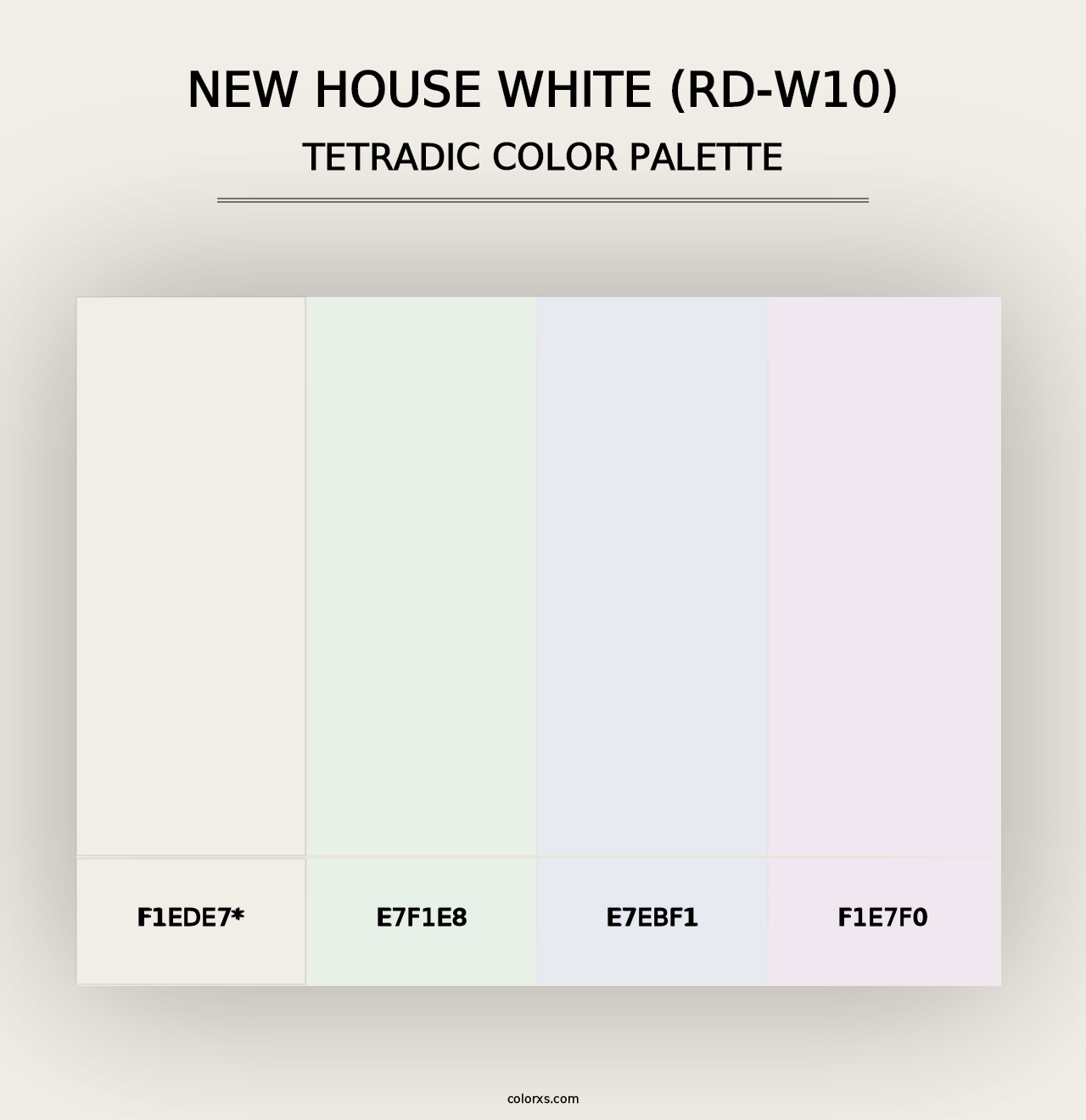 New House White (RD-W10) - Tetradic Color Palette