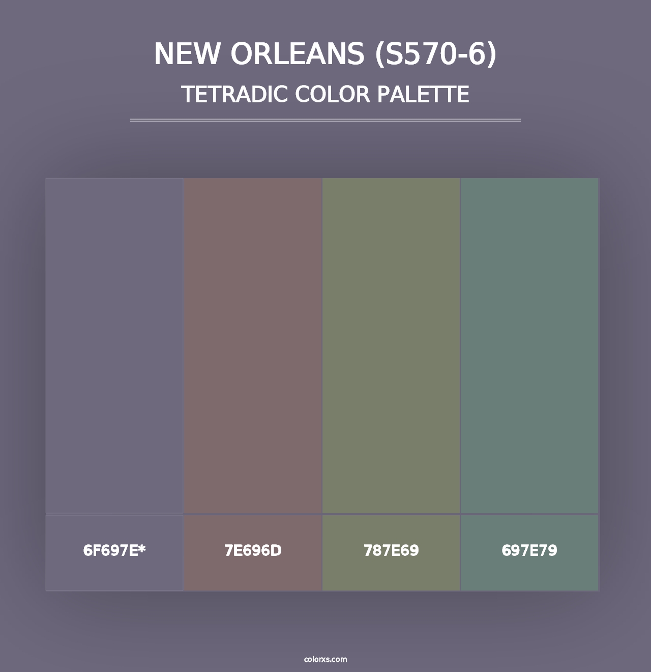 New Orleans (S570-6) - Tetradic Color Palette