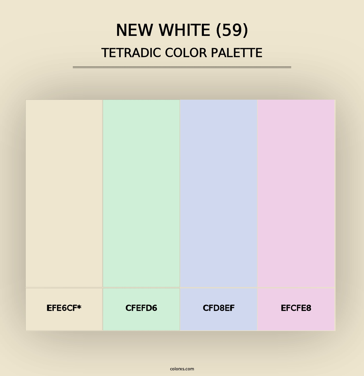 New White (59) - Tetradic Color Palette