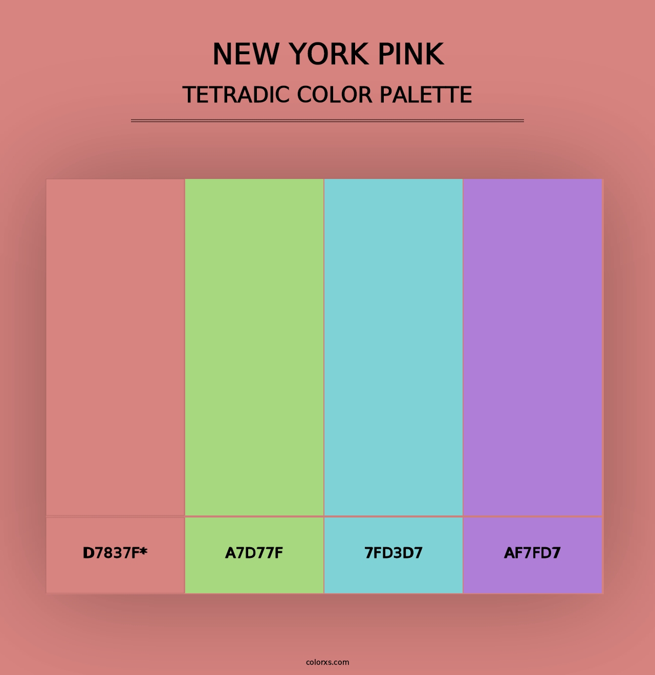 New York Pink - Tetradic Color Palette