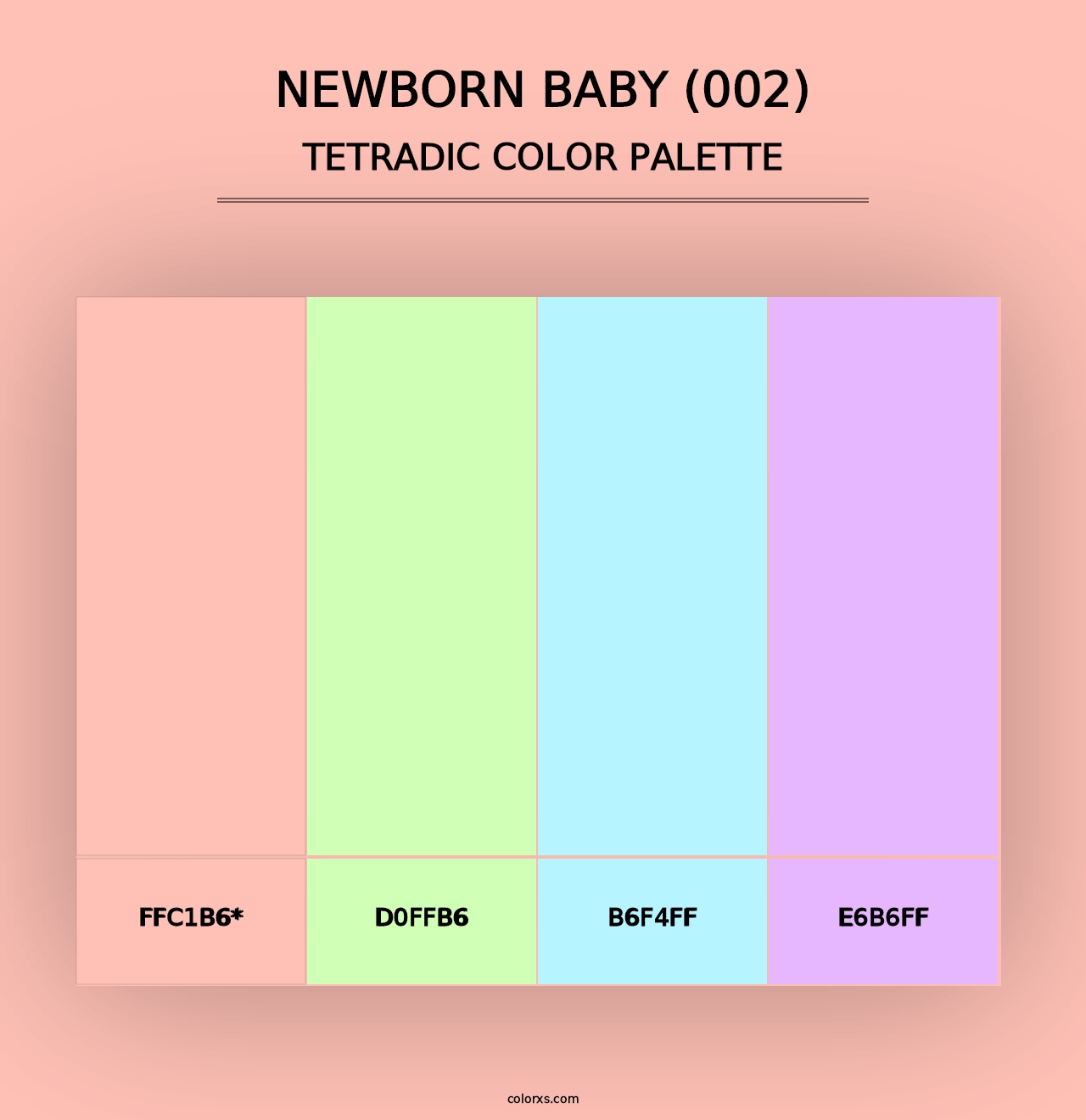 Newborn Baby (002) - Tetradic Color Palette