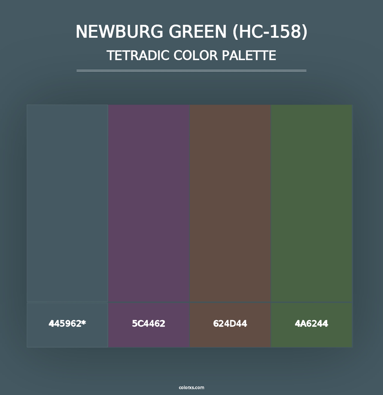 Newburg Green (HC-158) - Tetradic Color Palette