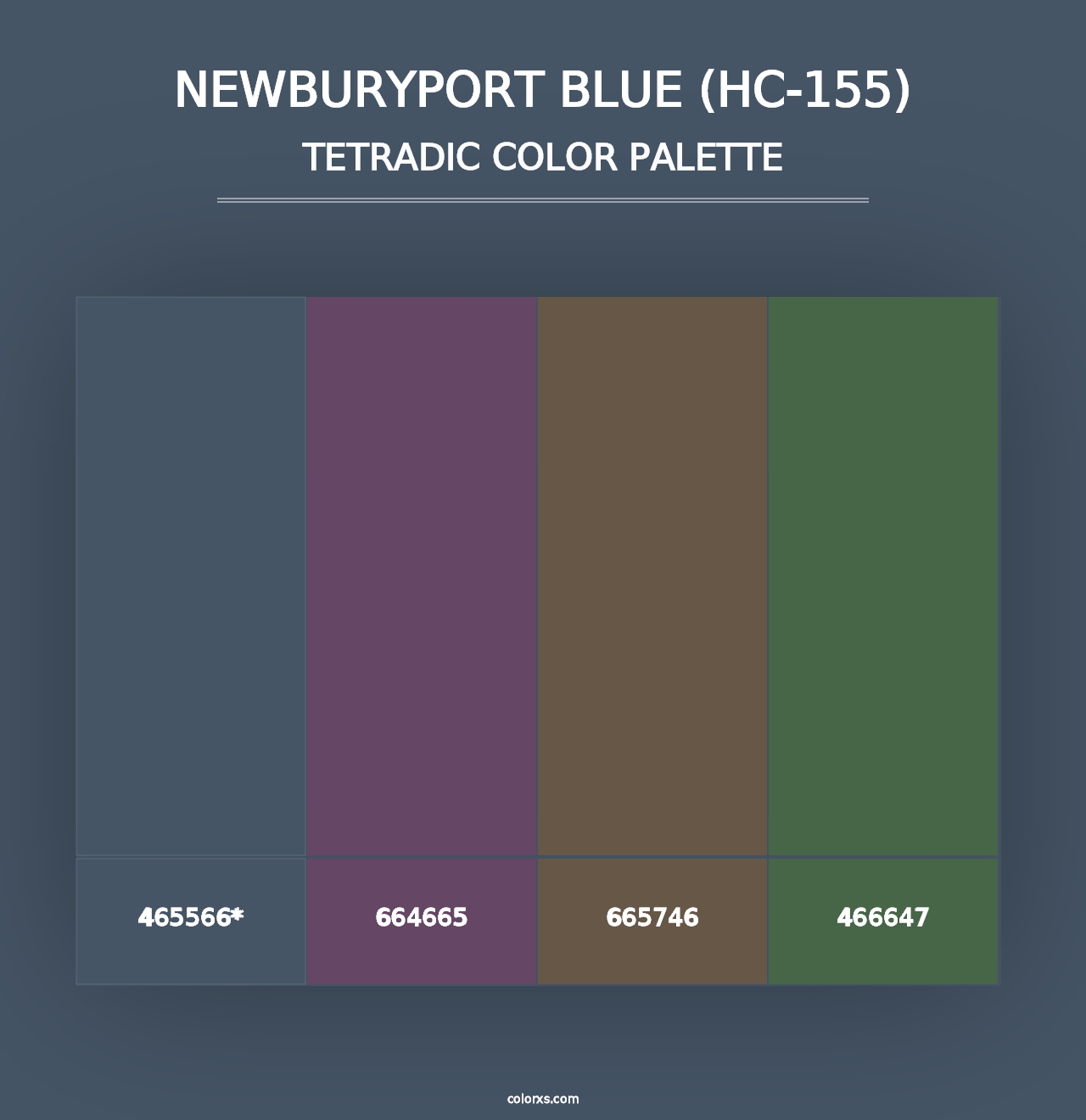 Newburyport Blue (HC-155) - Tetradic Color Palette