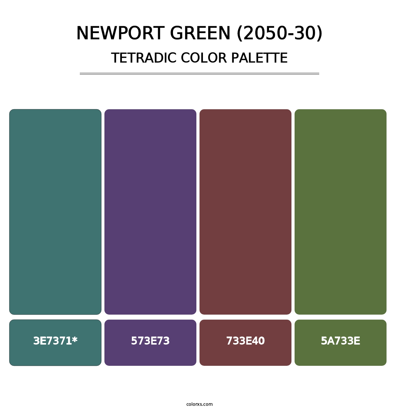 Newport Green (2050-30) - Tetradic Color Palette