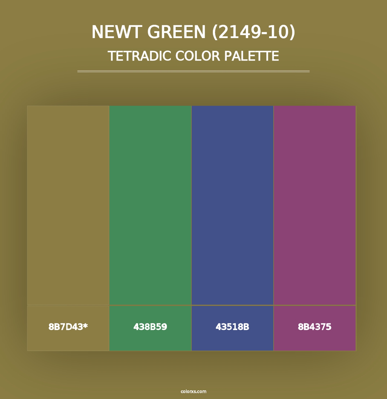 Newt Green (2149-10) - Tetradic Color Palette