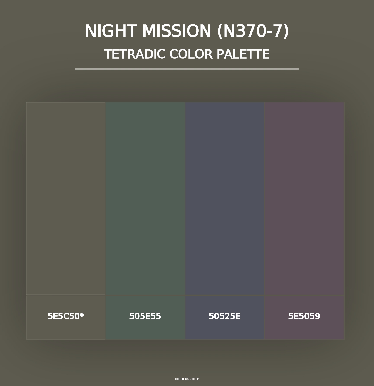 Night Mission (N370-7) - Tetradic Color Palette