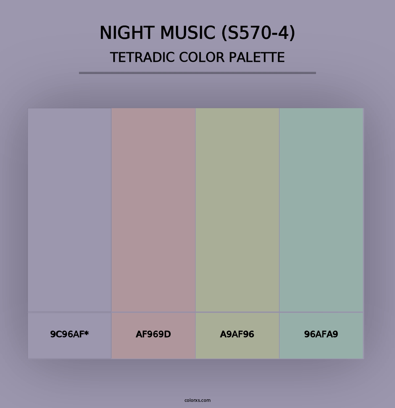 Night Music (S570-4) - Tetradic Color Palette