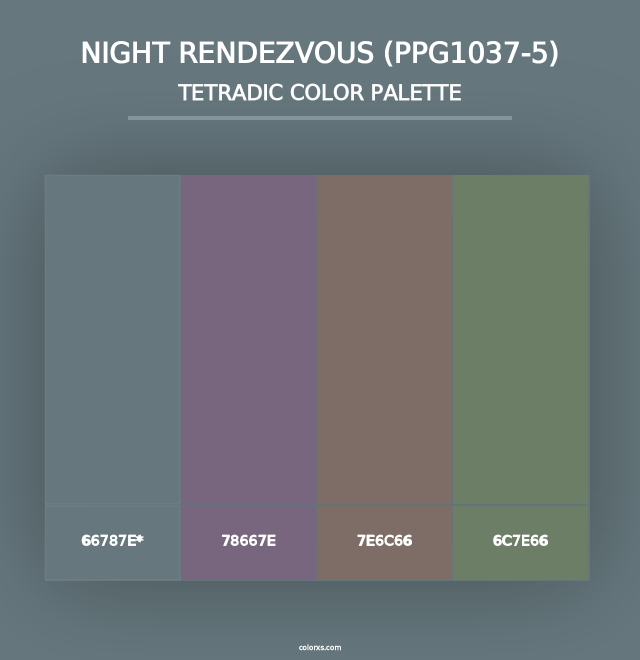 Night Rendezvous (PPG1037-5) - Tetradic Color Palette