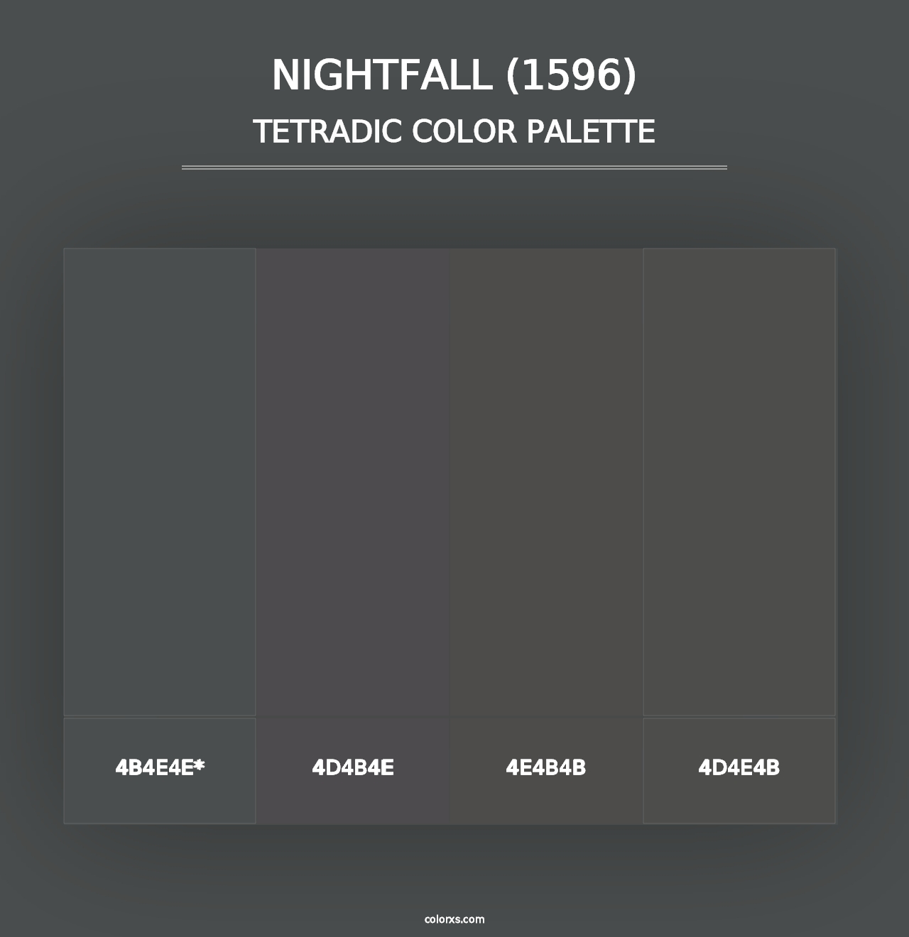 Nightfall (1596) - Tetradic Color Palette