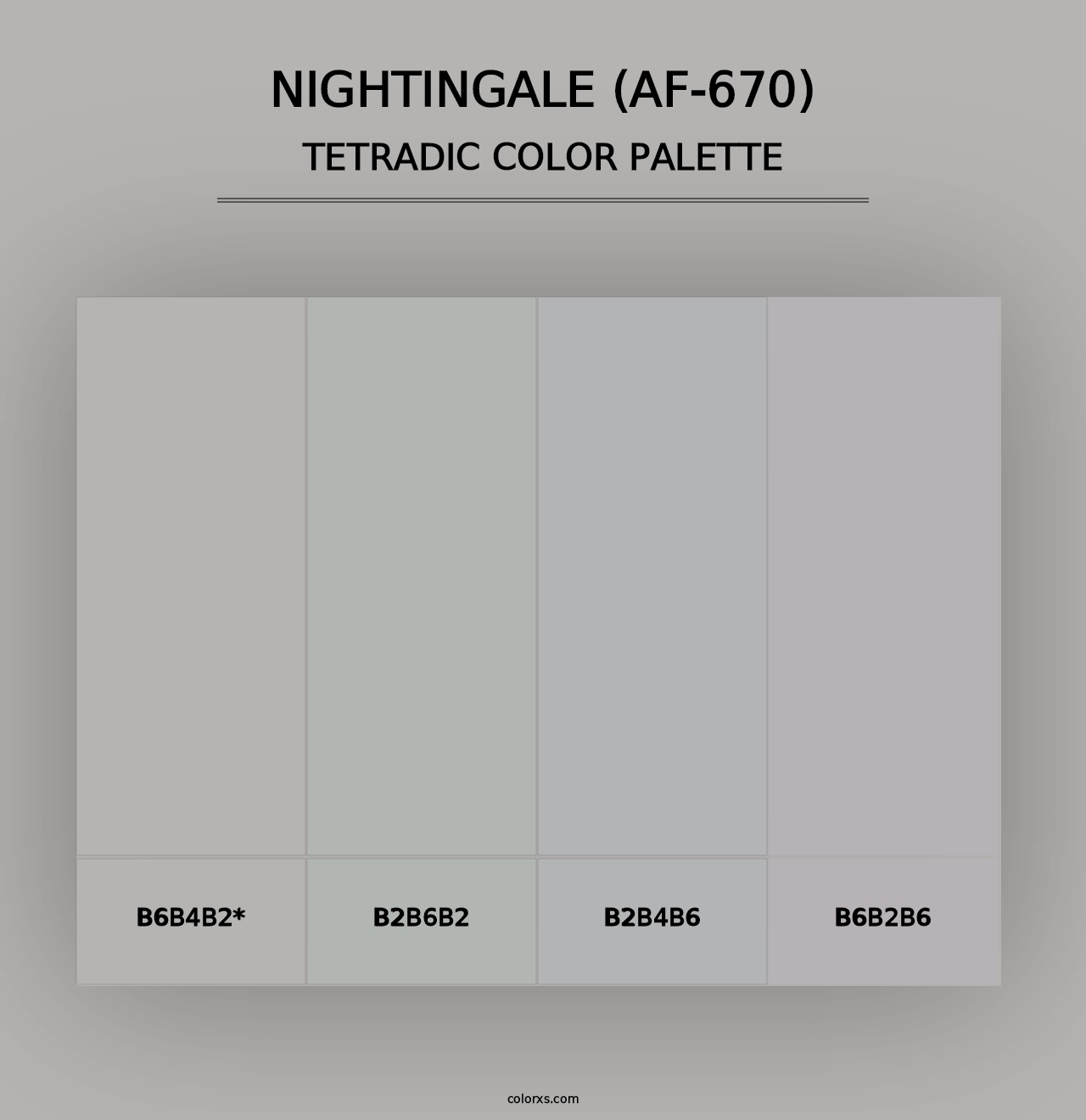 Nightingale (AF-670) - Tetradic Color Palette