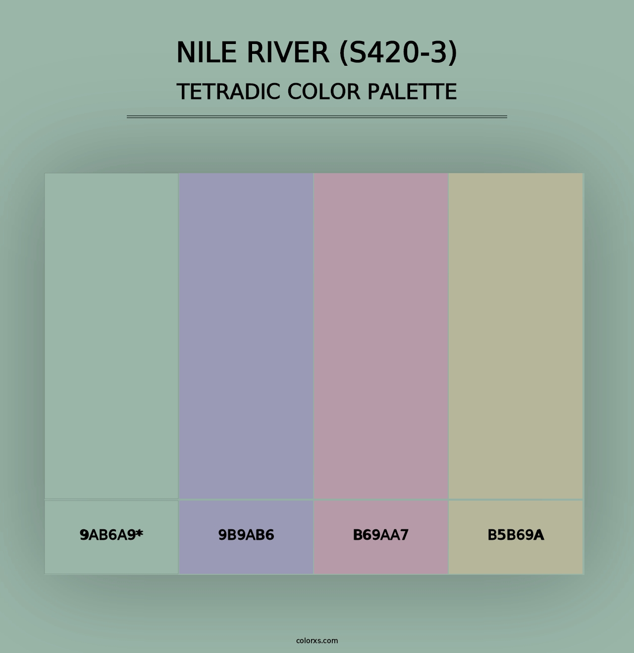 Nile River (S420-3) - Tetradic Color Palette