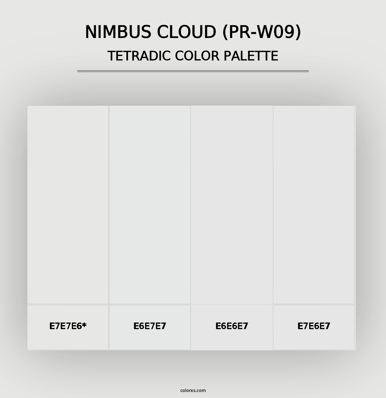 Nimbus Cloud (PR-W09) - Tetradic Color Palette