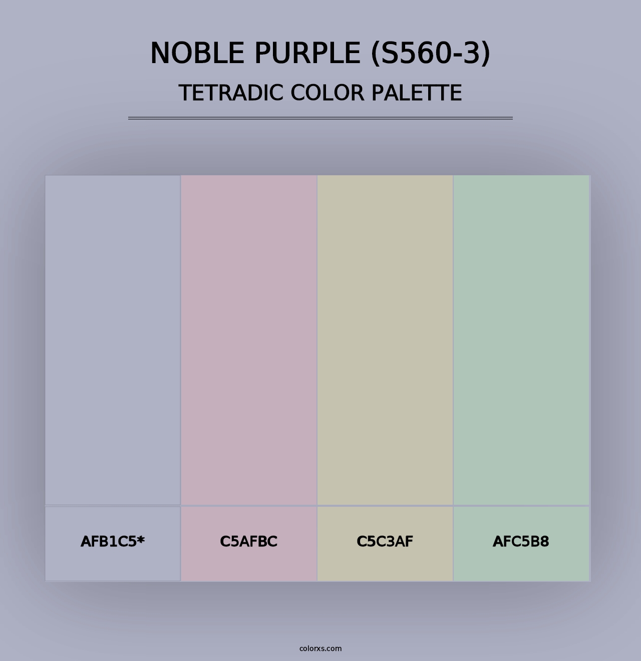 Noble Purple (S560-3) - Tetradic Color Palette