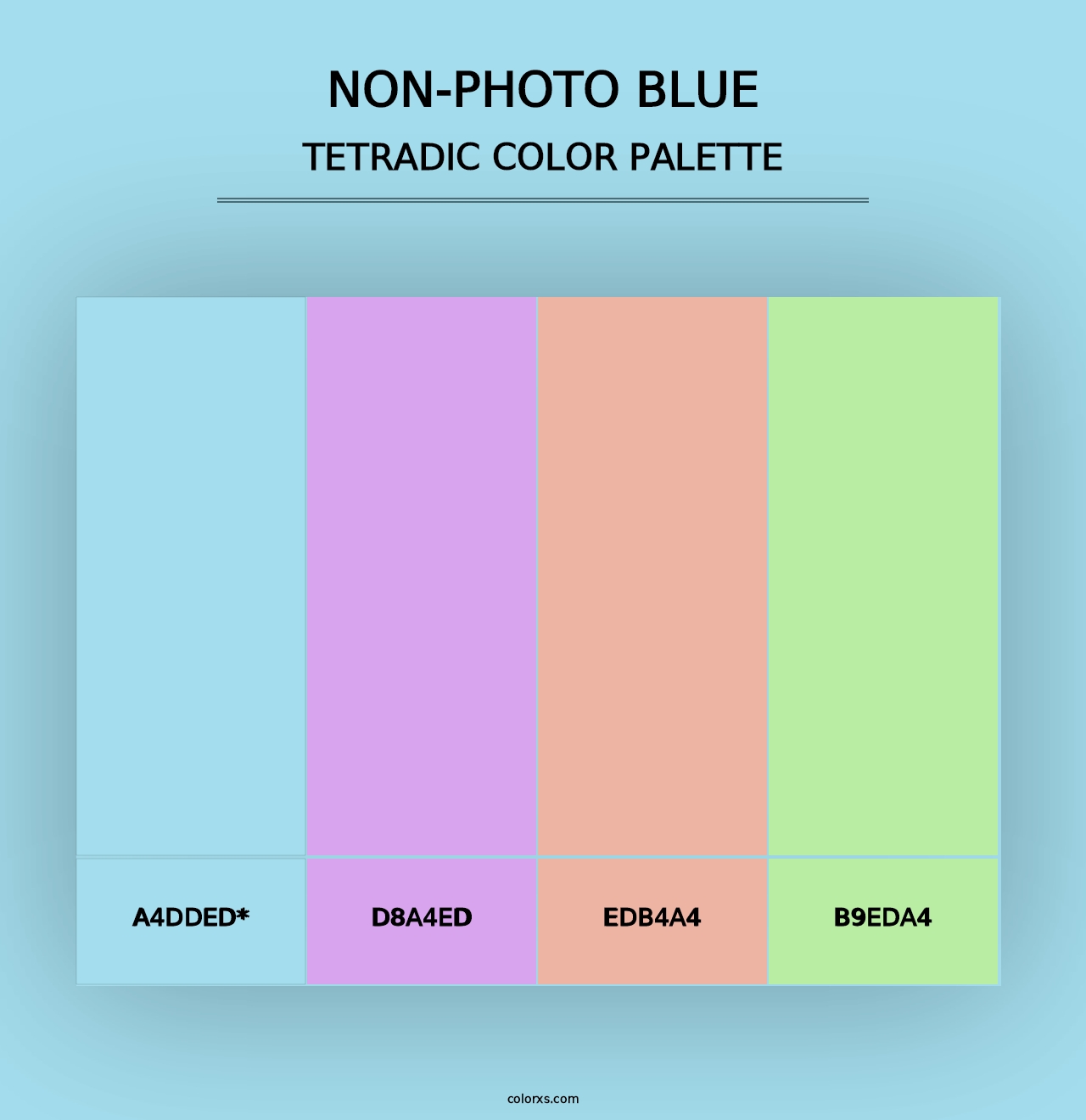 Non-photo Blue - Tetradic Color Palette