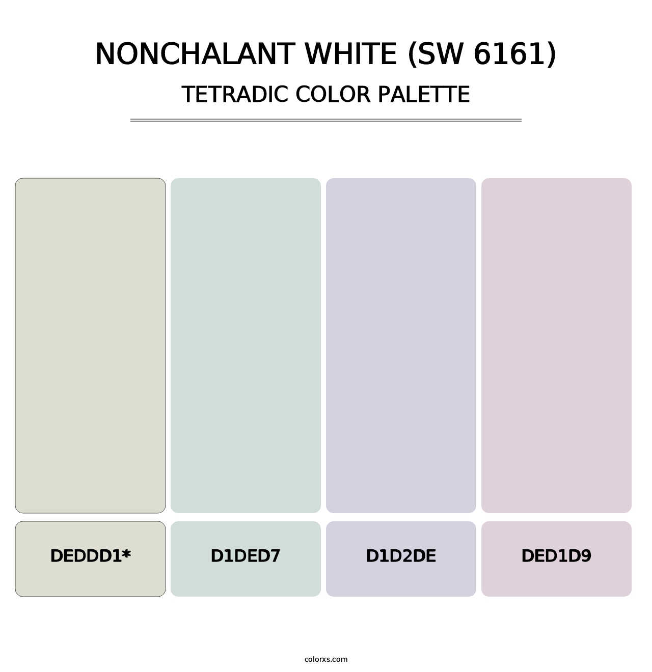 Nonchalant White (SW 6161) - Tetradic Color Palette