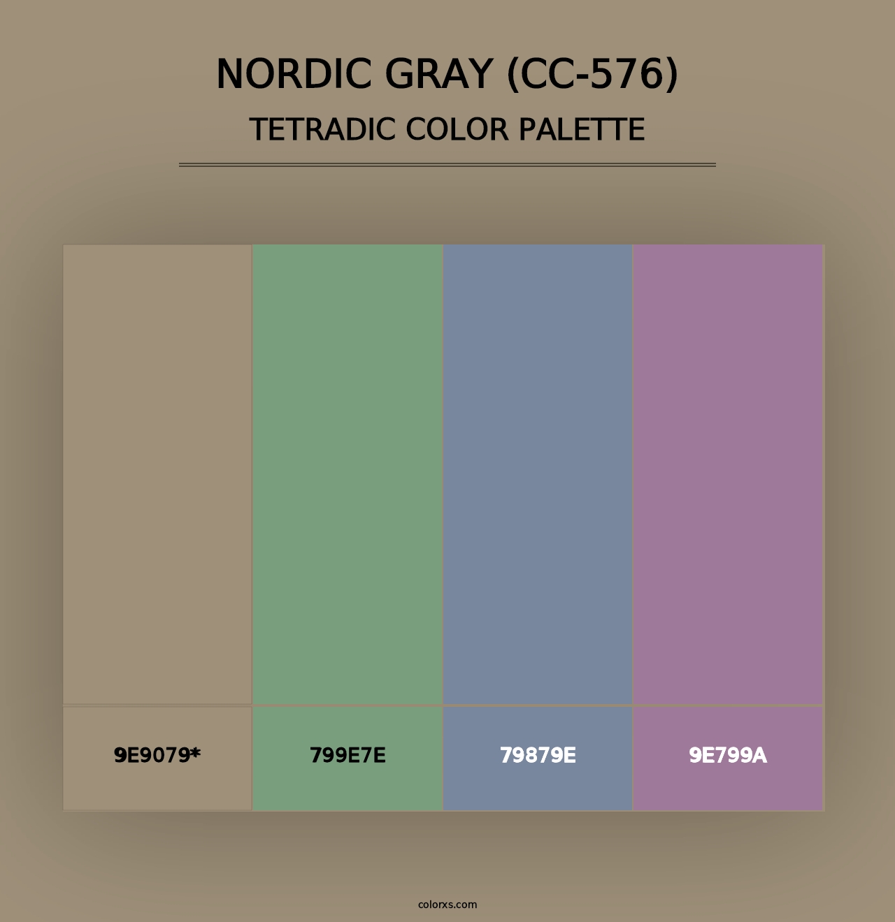 Nordic Gray (CC-576) - Tetradic Color Palette