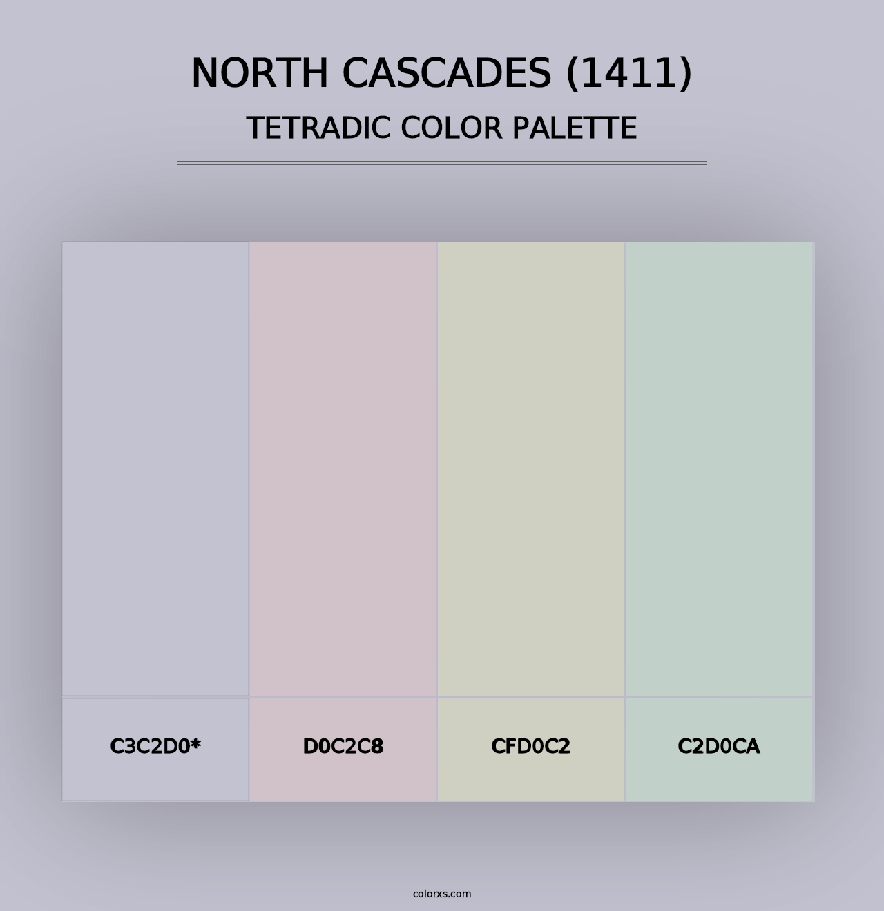 North Cascades (1411) - Tetradic Color Palette