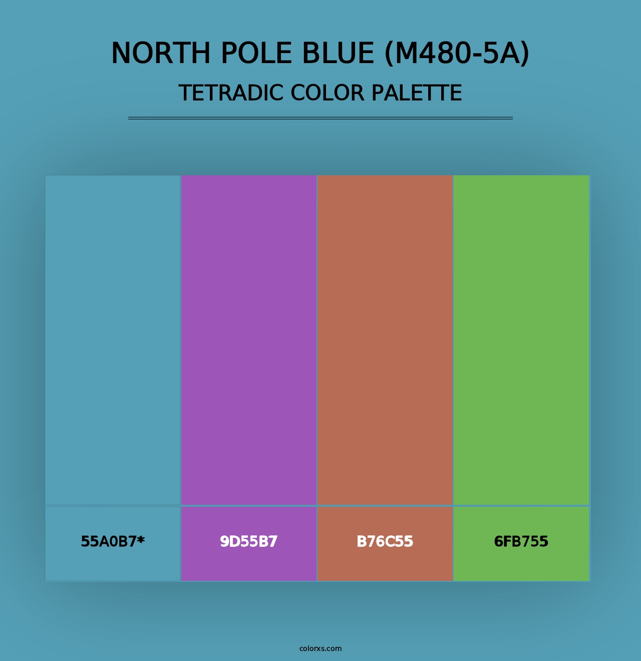 North Pole Blue (M480-5A) - Tetradic Color Palette