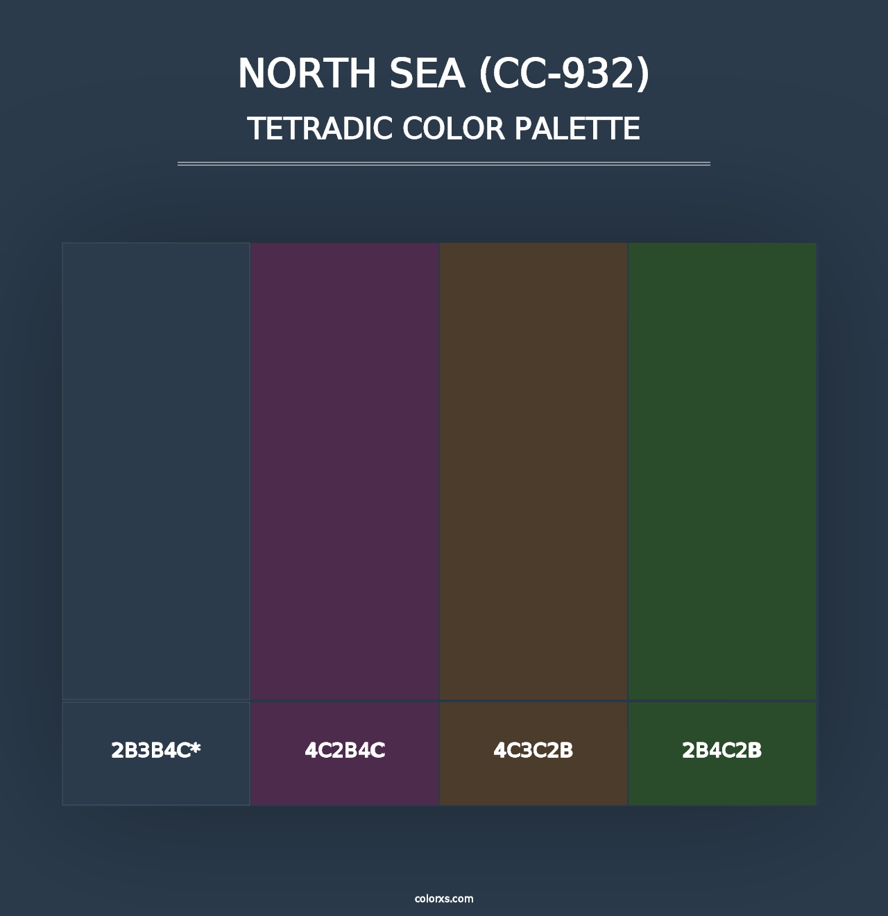 North Sea (CC-932) - Tetradic Color Palette