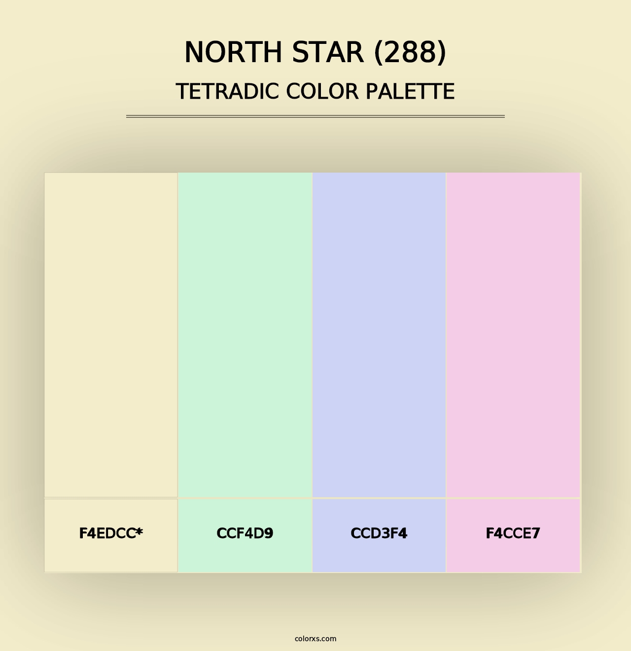 North Star (288) - Tetradic Color Palette