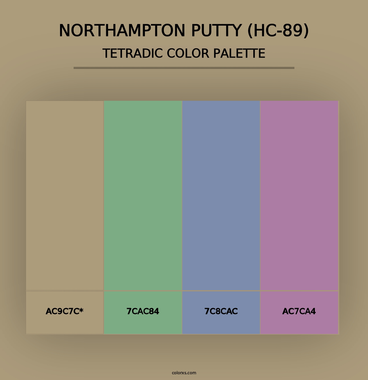 Northampton Putty (HC-89) - Tetradic Color Palette