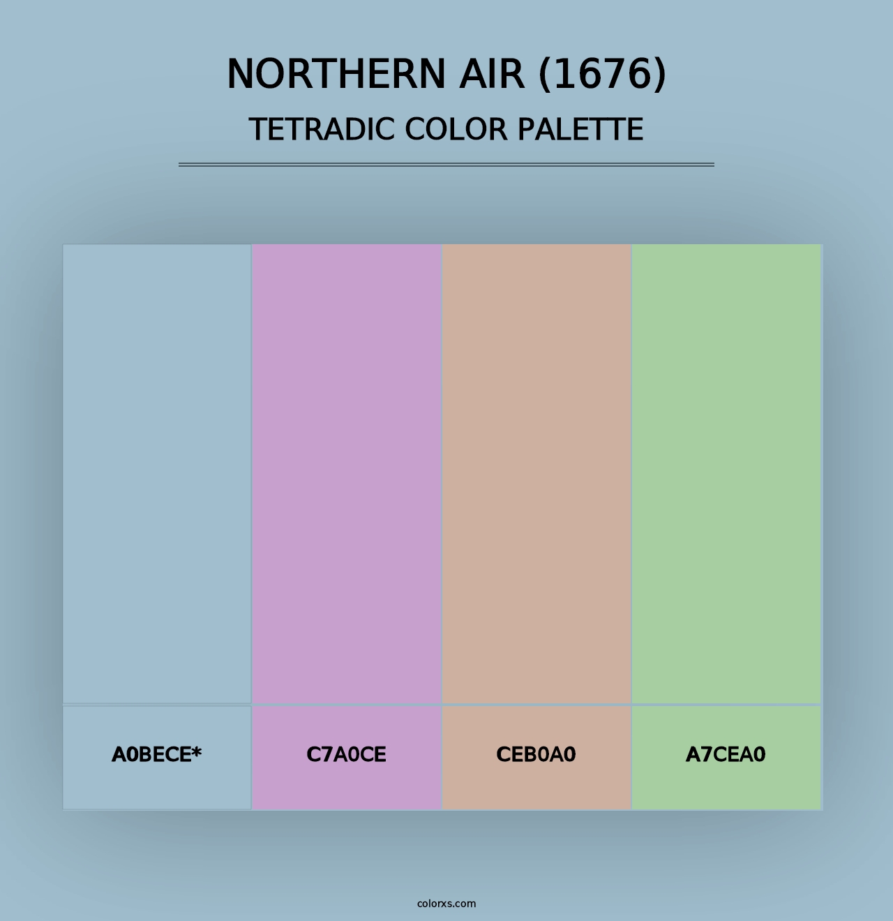 Northern Air (1676) - Tetradic Color Palette