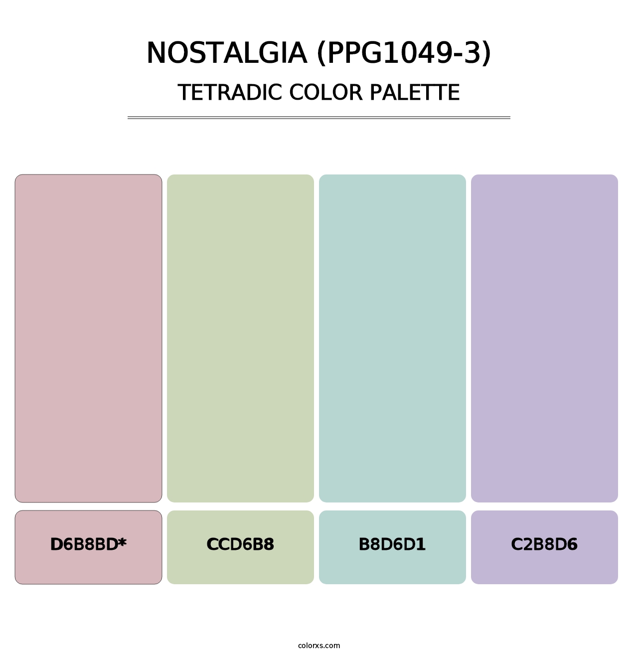 Nostalgia (PPG1049-3) - Tetradic Color Palette