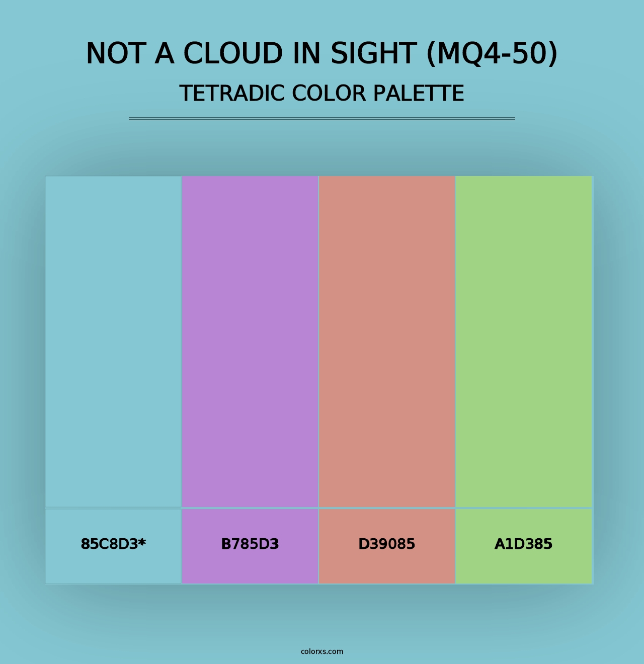 Not A Cloud In Sight (MQ4-50) - Tetradic Color Palette