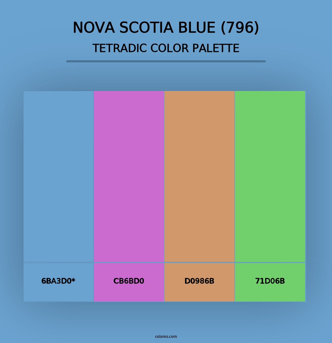 Nova Scotia Blue (796) - Tetradic Color Palette