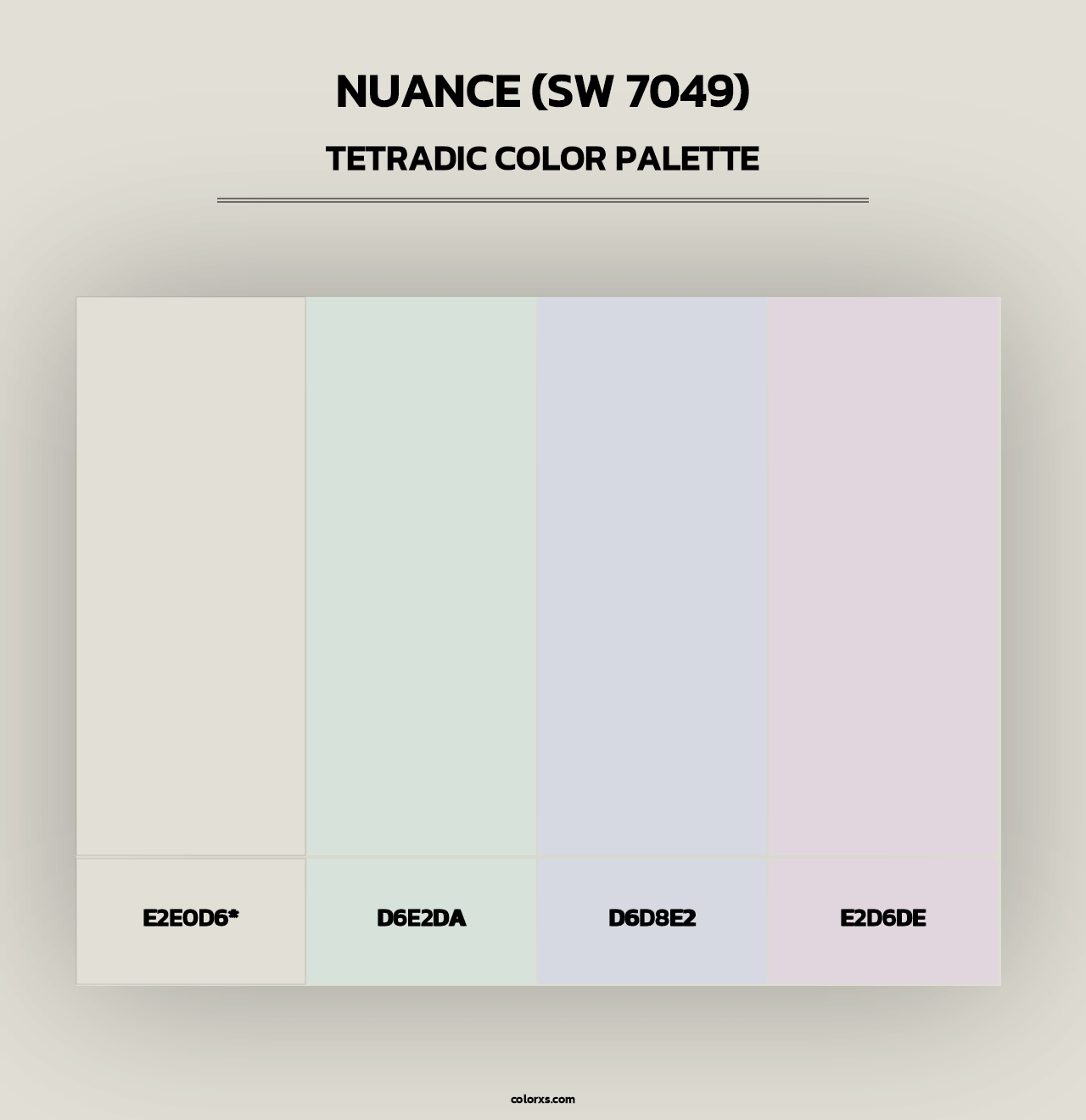 Nuance (SW 7049) - Tetradic Color Palette