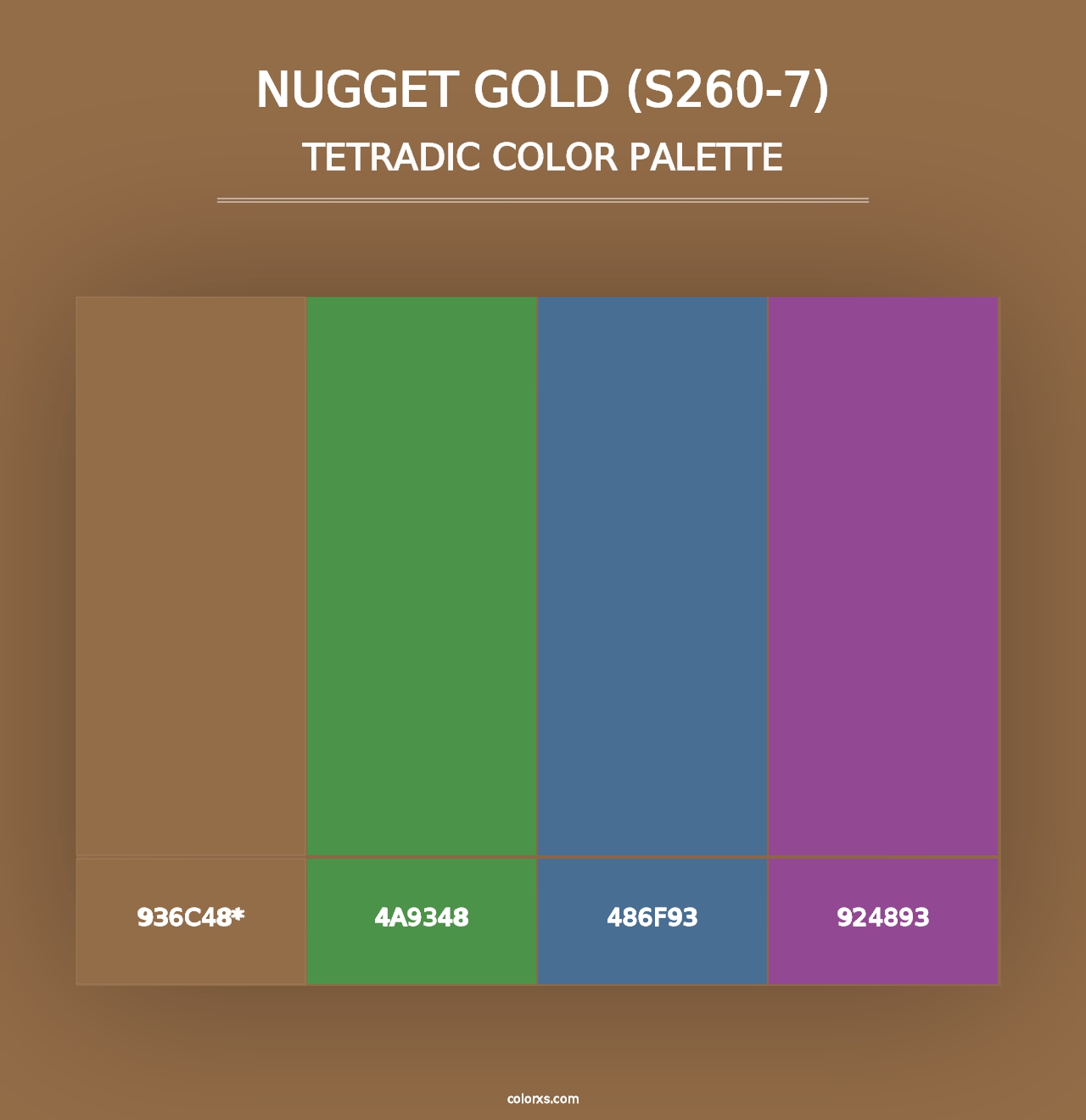 Nugget Gold (S260-7) - Tetradic Color Palette